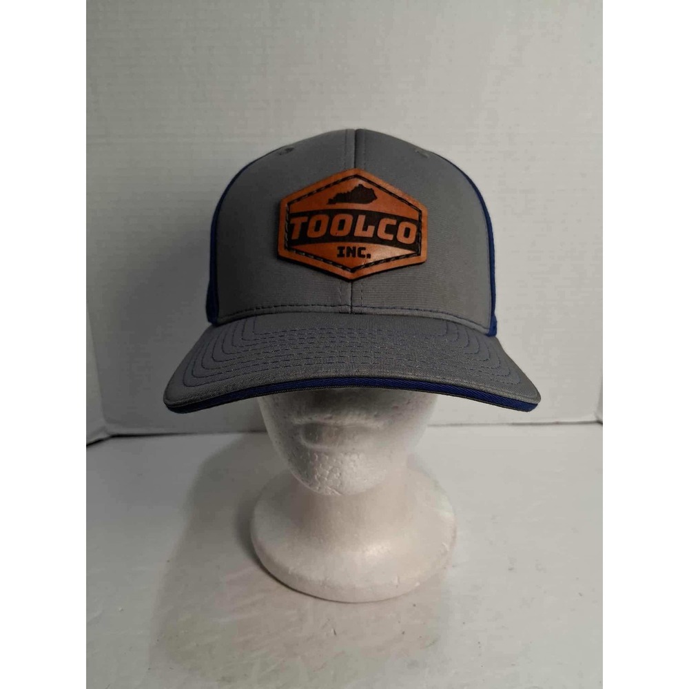 Toolco Inc Richardson Trucker Hat Gray Blue Mesh Flexfit LG XL Snapback‎ Patch